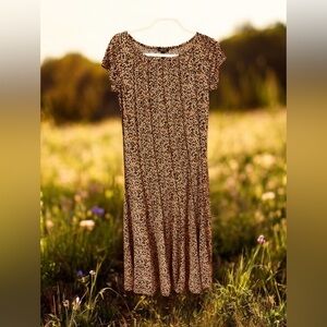 Leopard Print Midi Dress